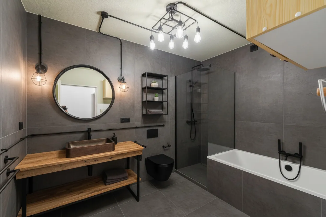 Badezimmer KI eingerichtet