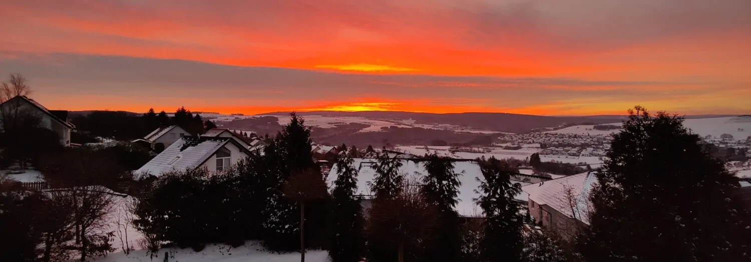 Sonnenuntergang im Winter