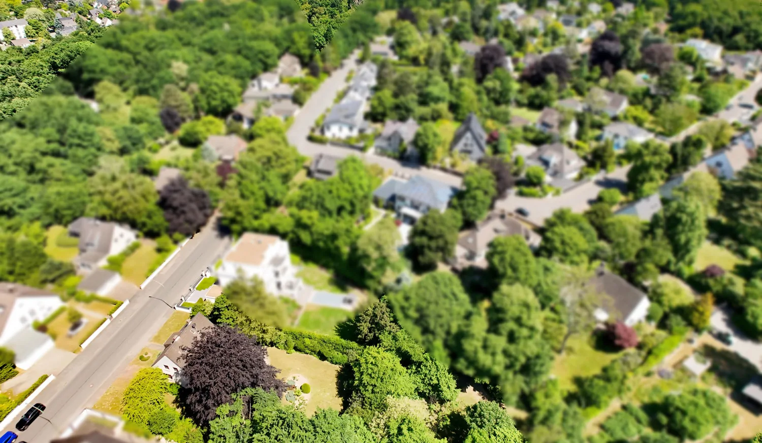 Luftbild Umgebung (Immobilie unten links)