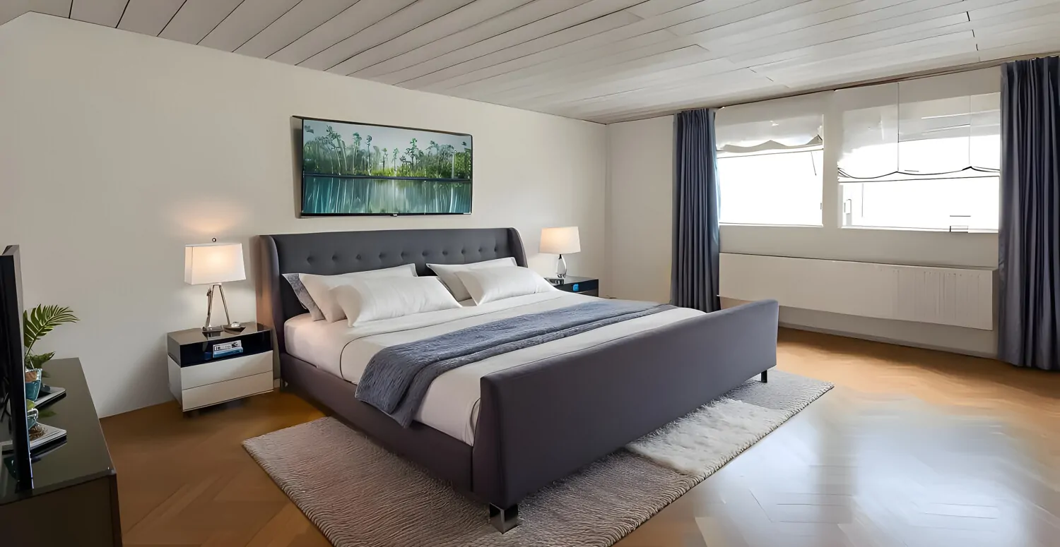 Schlafzimmer Dachgeschoss (ausgebaute nutzfläche) illustriert