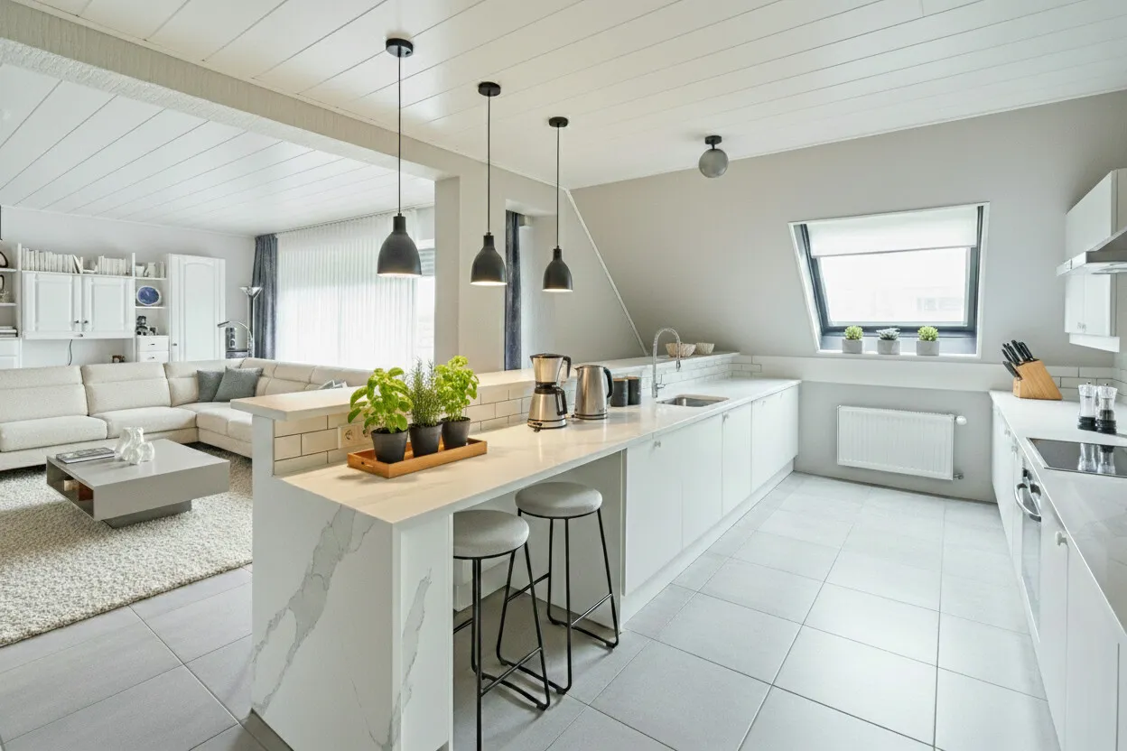 Küche Obergeschoss illustriert