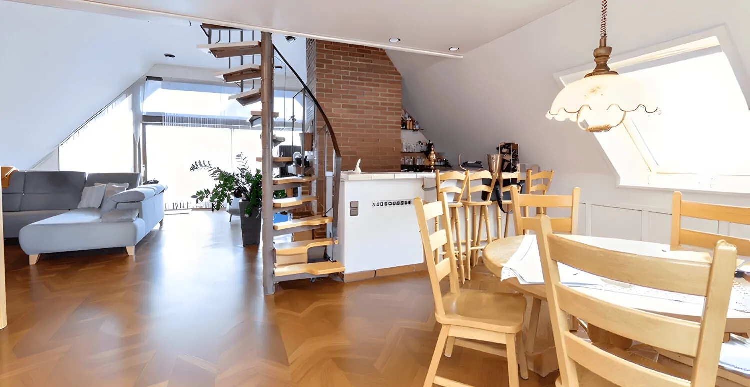 Wohn-Esszimmer Obergeschoss illustriert