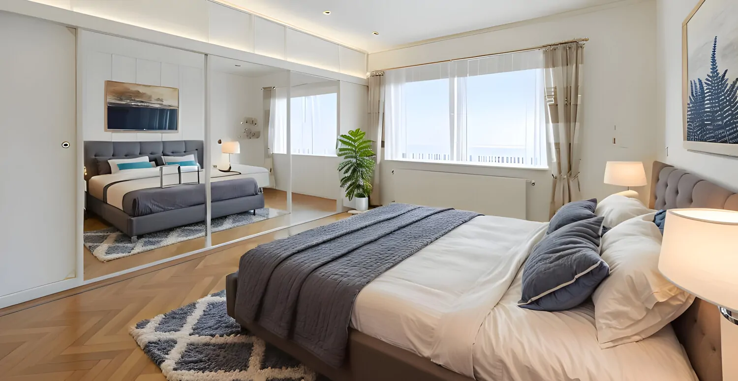 Schlafzimmer Erdgeschoss illustriert