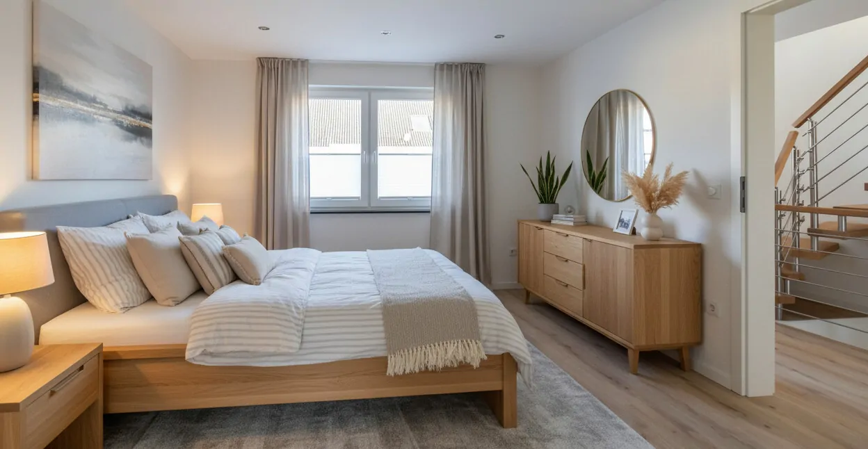 Schlafzimmer Obergeschoss illustriert