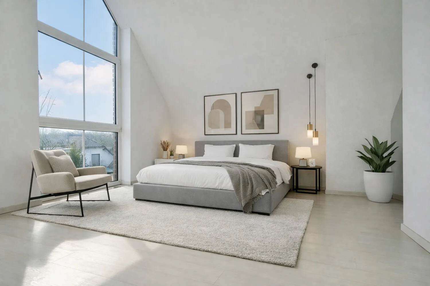 Schlafzimmer Dachgeschoss illustriert