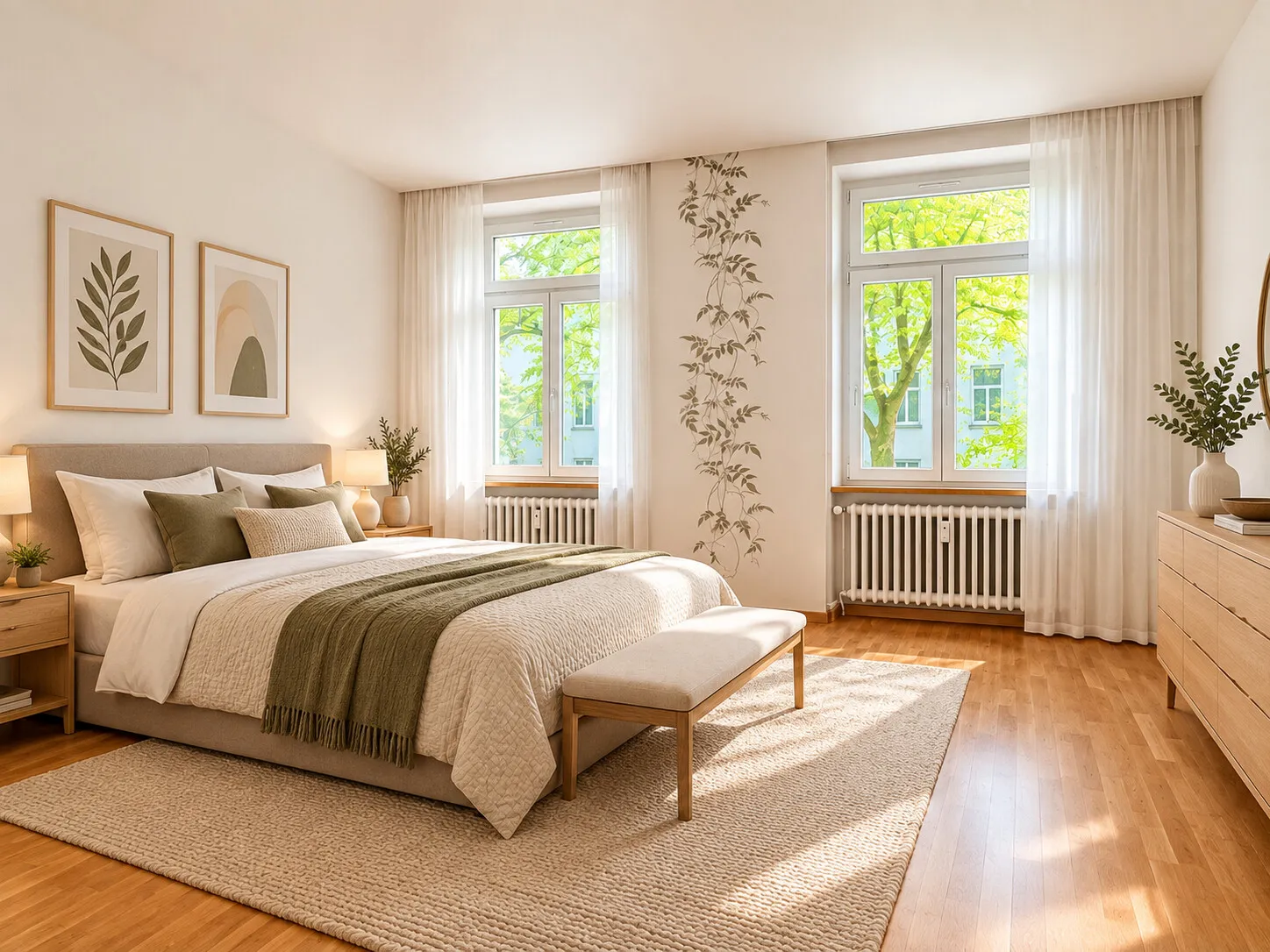Schlafzimmer 1. Obergeschoss illustriert