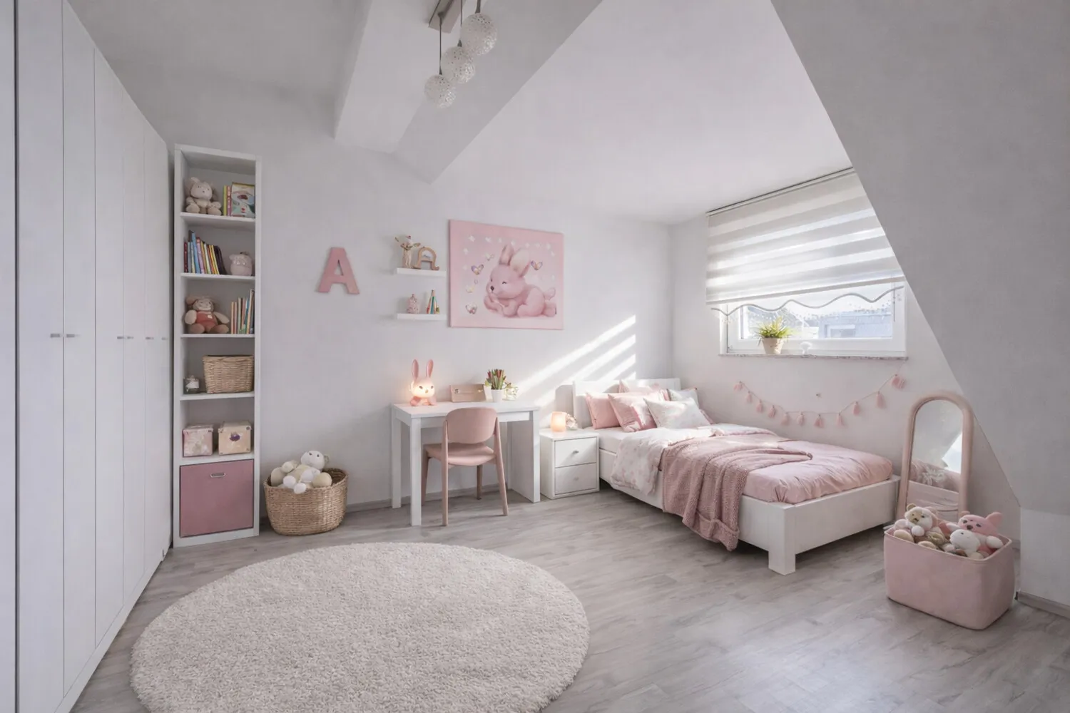Kinderzimmer Dachgeschoss illustriert