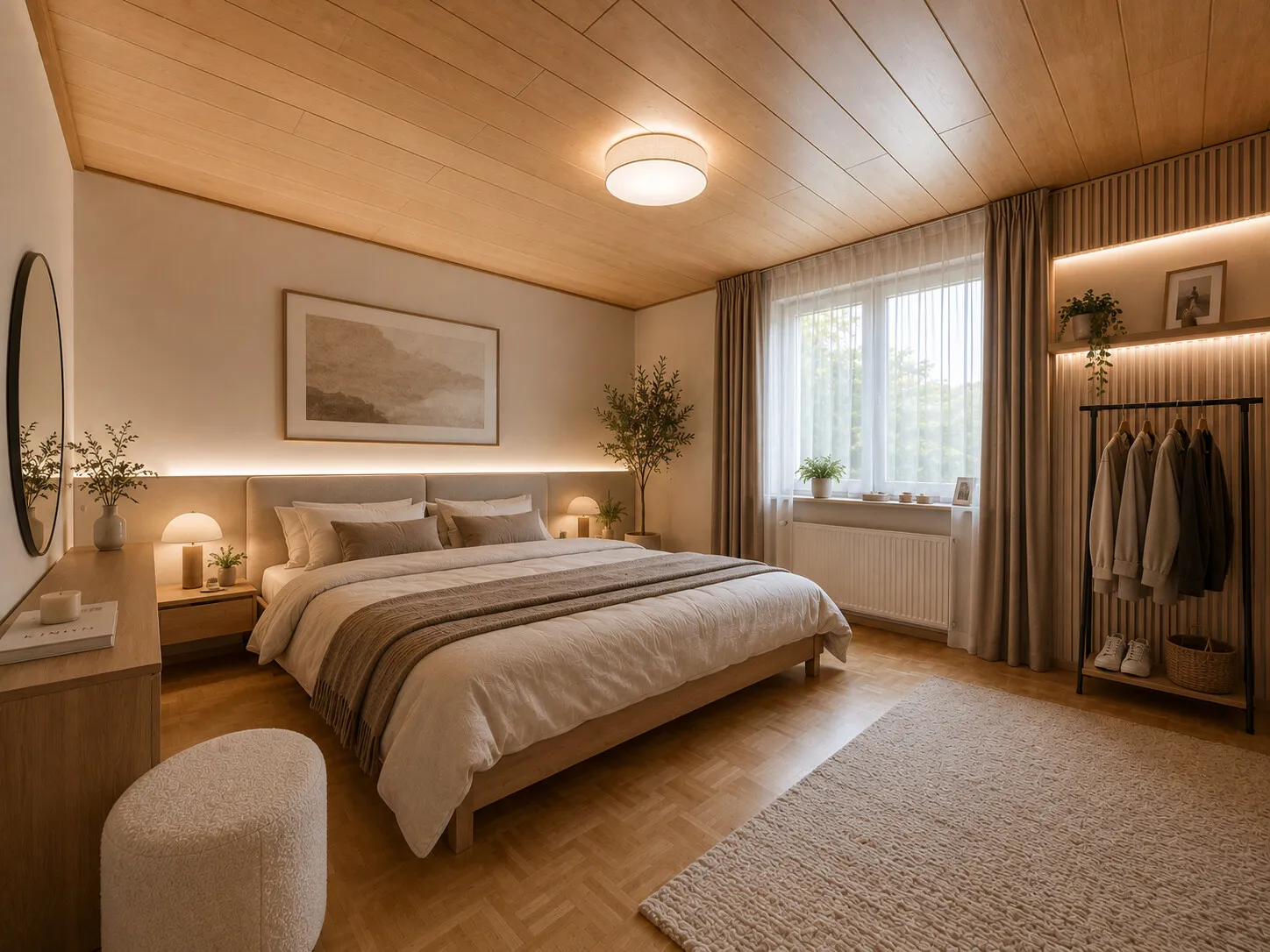 Schlafzimmer Obergeschoss illustriert