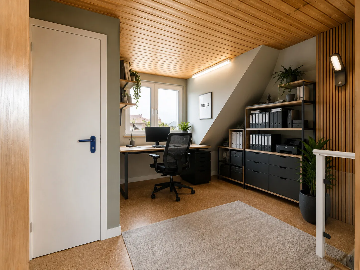 Büro Dachgeschoss illustriert (Nutzfläche)