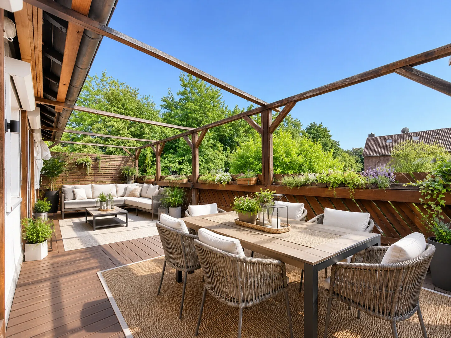 Terrasse Obergeschoss illustriert