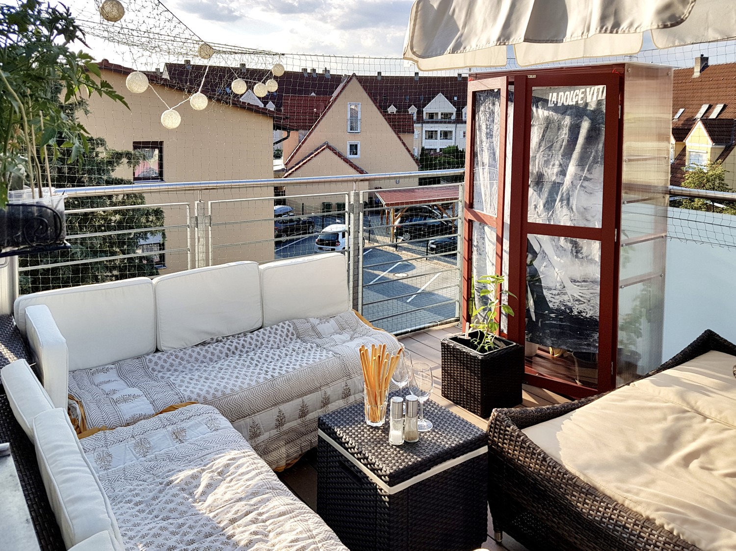 Sitzlounge auf der Dachterrasse