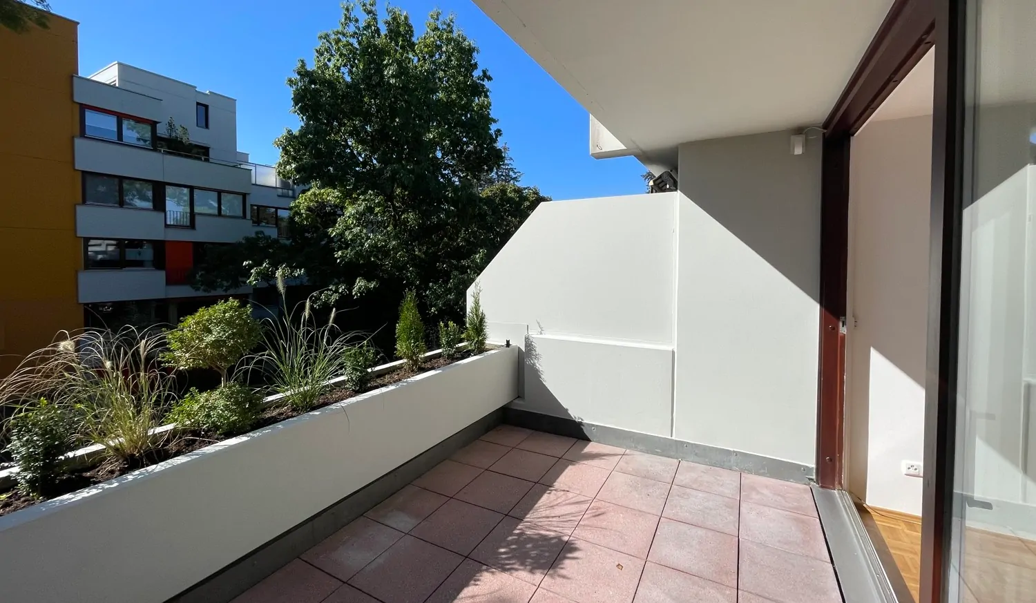 sonnige Dachterrasse