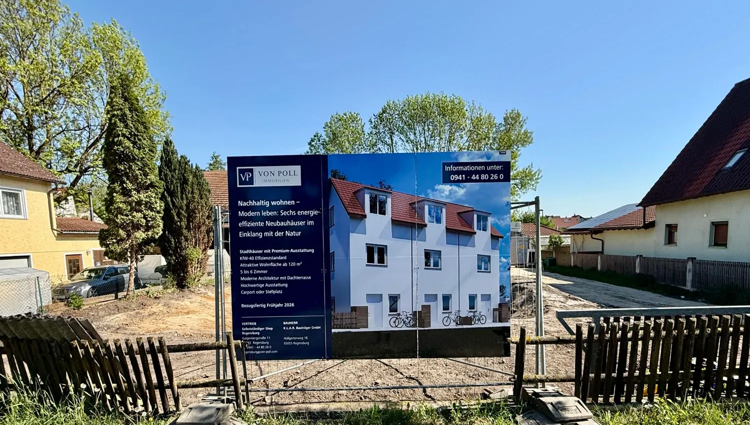 Grundstück für Neubau - sechs Reihemittelhäuser