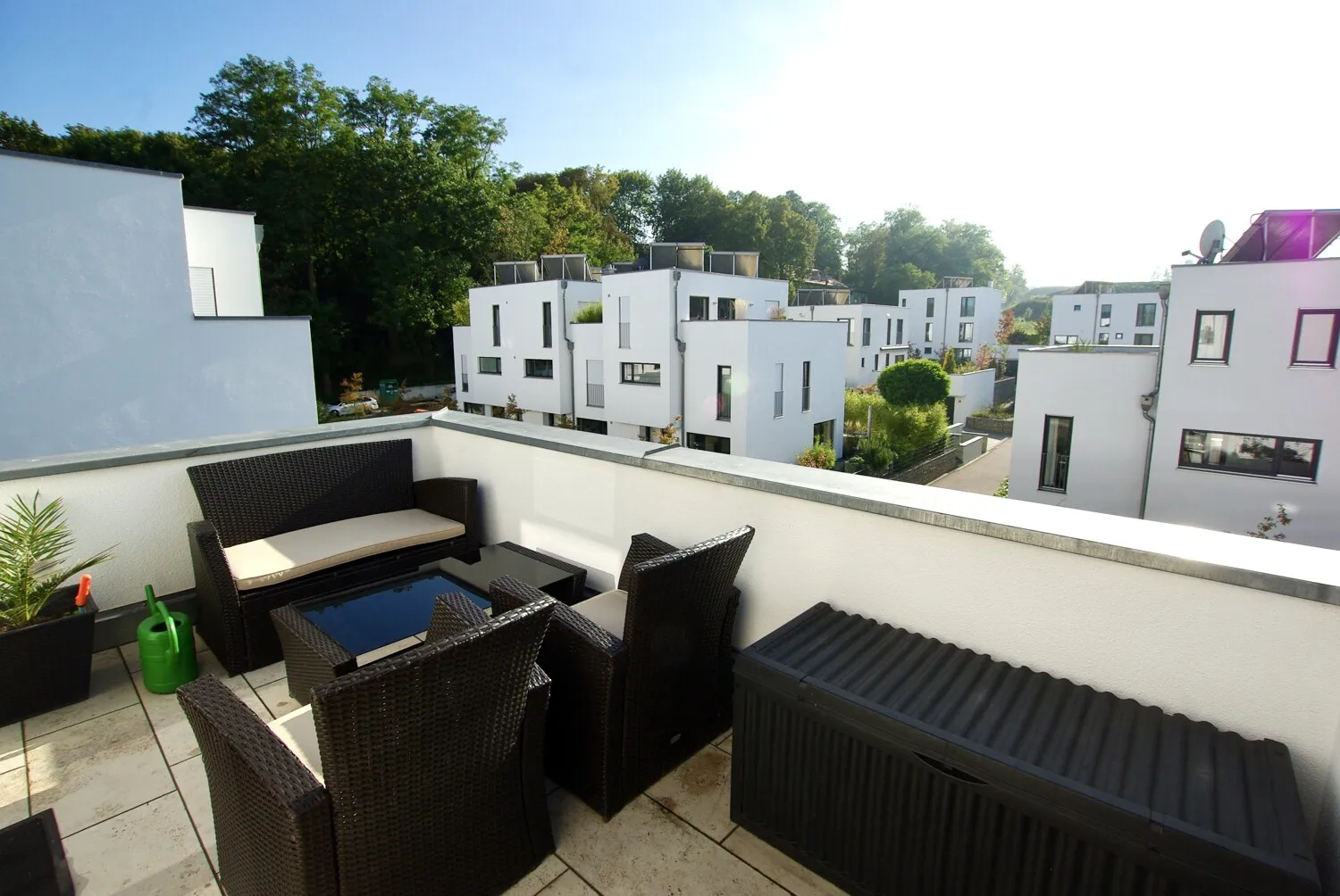 sonnige Dachterrasse