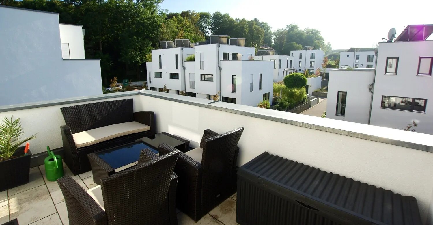 sonnige Dachterrasse
