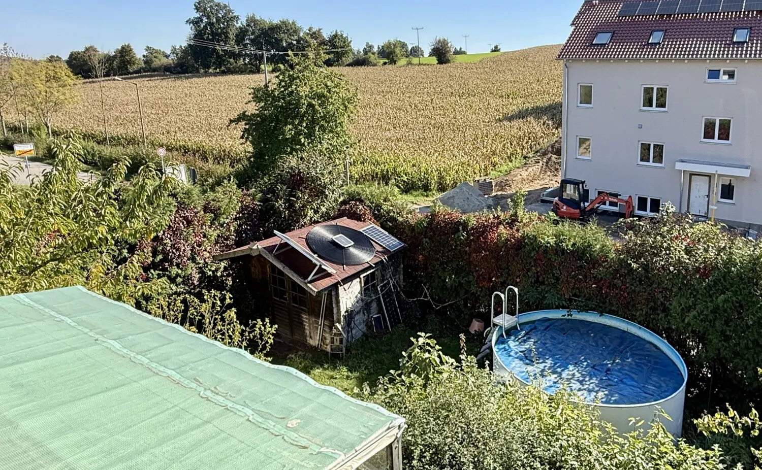 schöne Aussicht auf die Felder