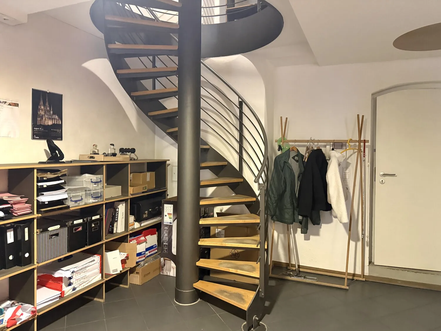 Wendeltreppe zum 1. Obergeschoss