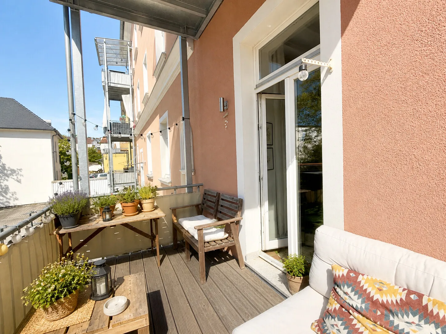 sonniger Balkon