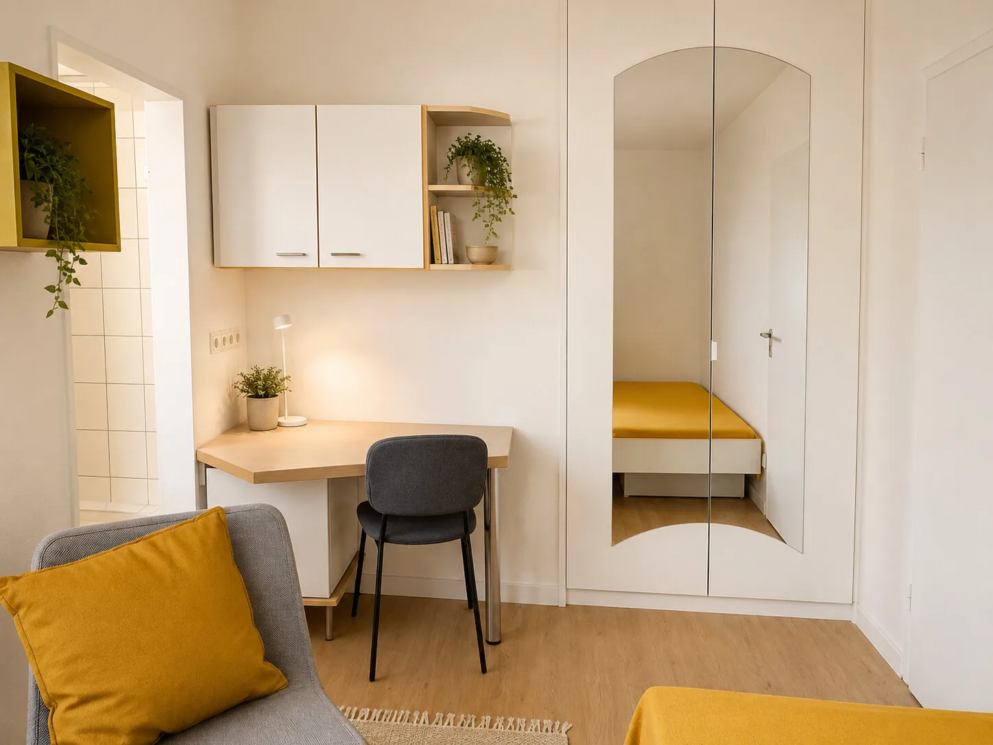 Appartement im 2. Obergeschoss mit kompakter Wohn-/Schlaflösung