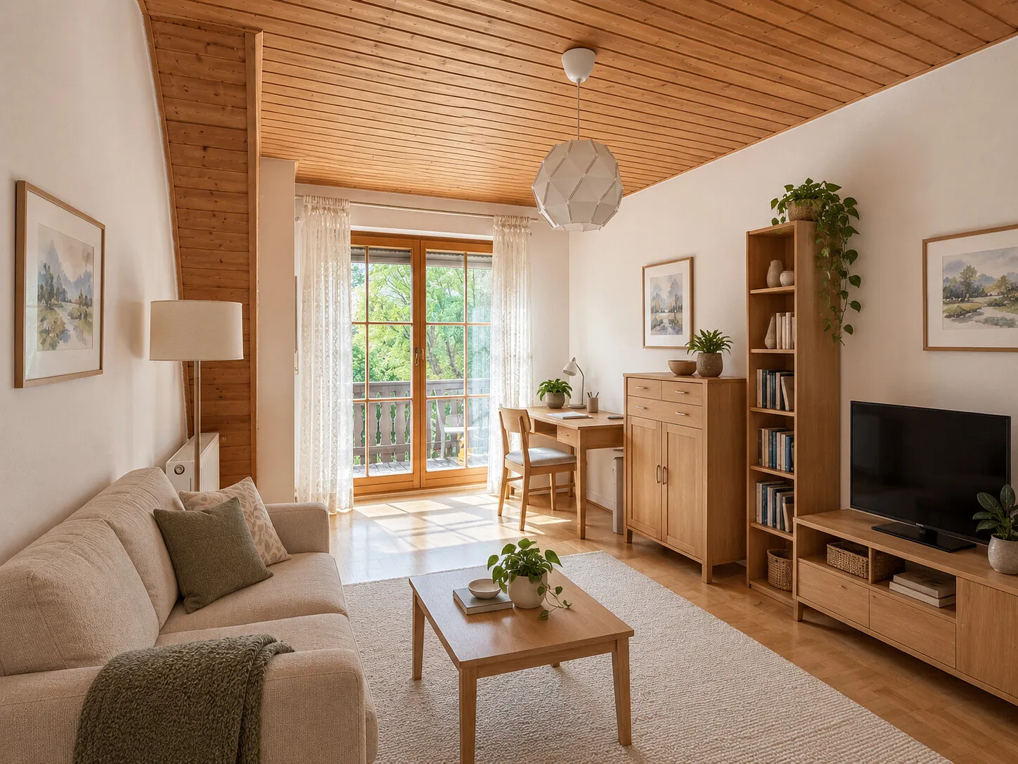 Zimmer mit Balkon – Einrichtungsvorschlag