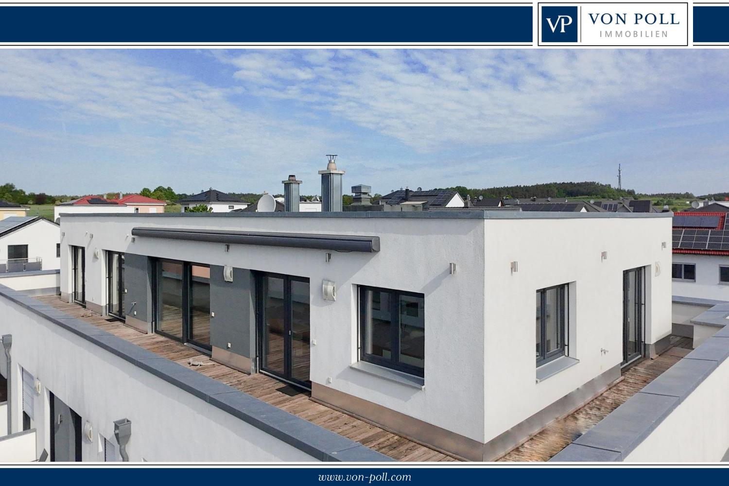 Wohnen mit Weitblick – elegantes Penthouse mit Panoramaterrasse & 3 Stellplätzen
