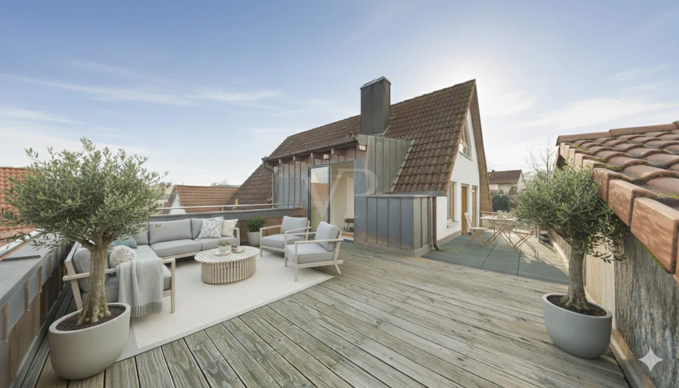 Visualisierung KI Loggia/ Dachterrasse