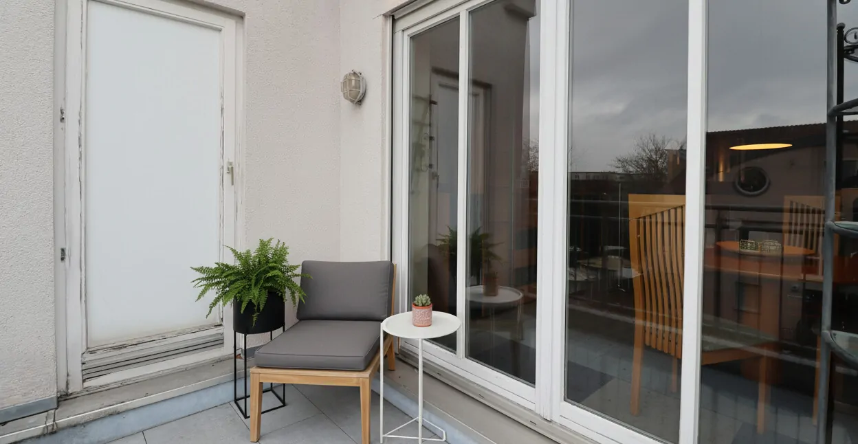 Balkon mit Abstellraum