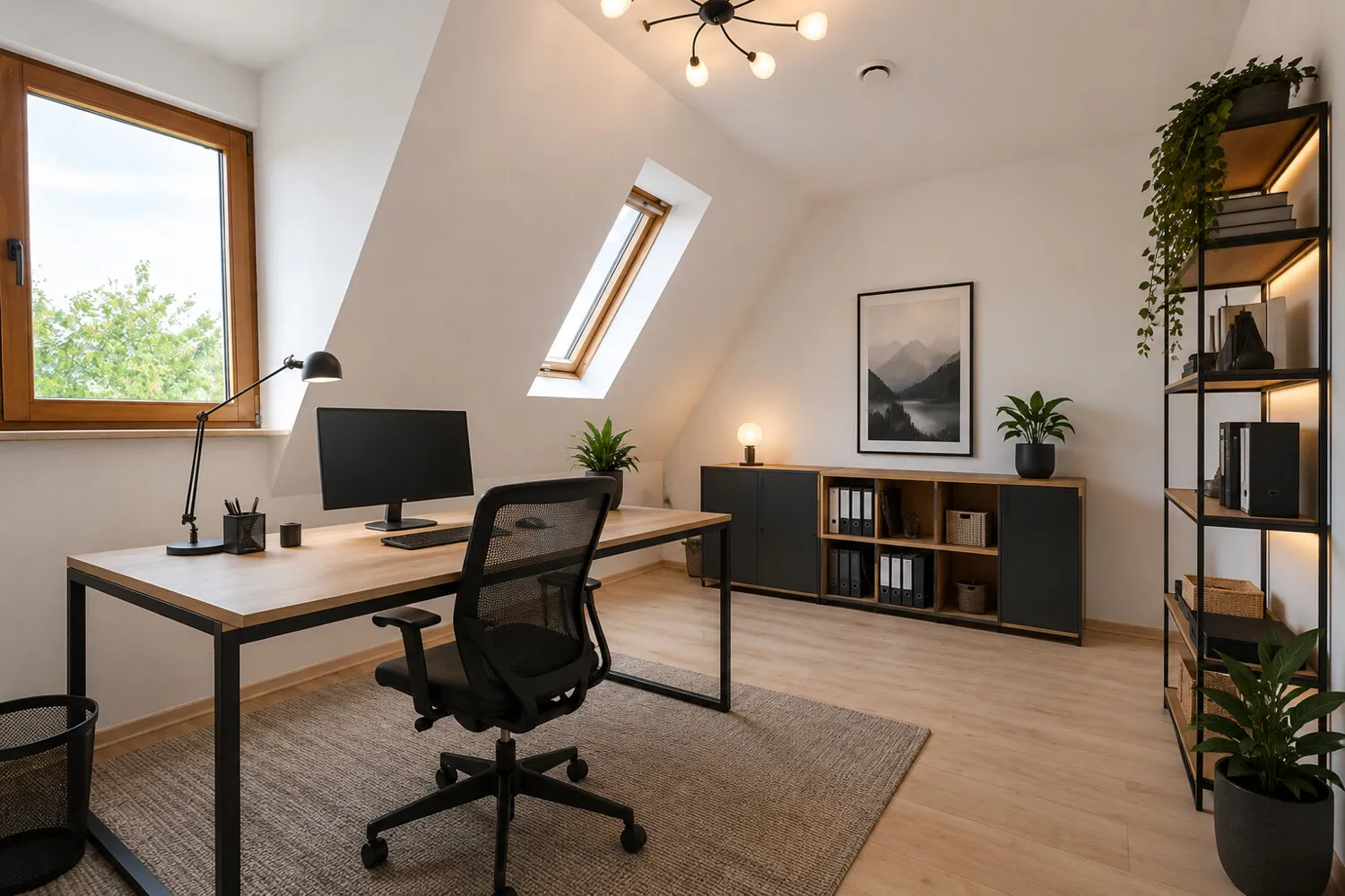 KI-Visualisierung Arbeitszimmer