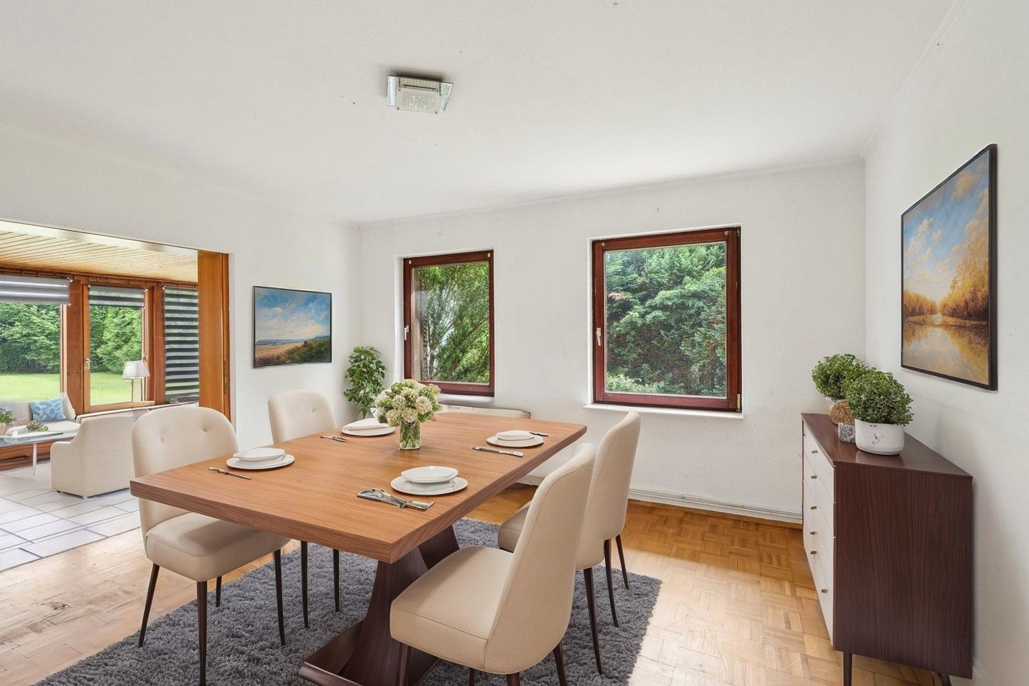 Durchgangszimmer Möblierungsvorschlag