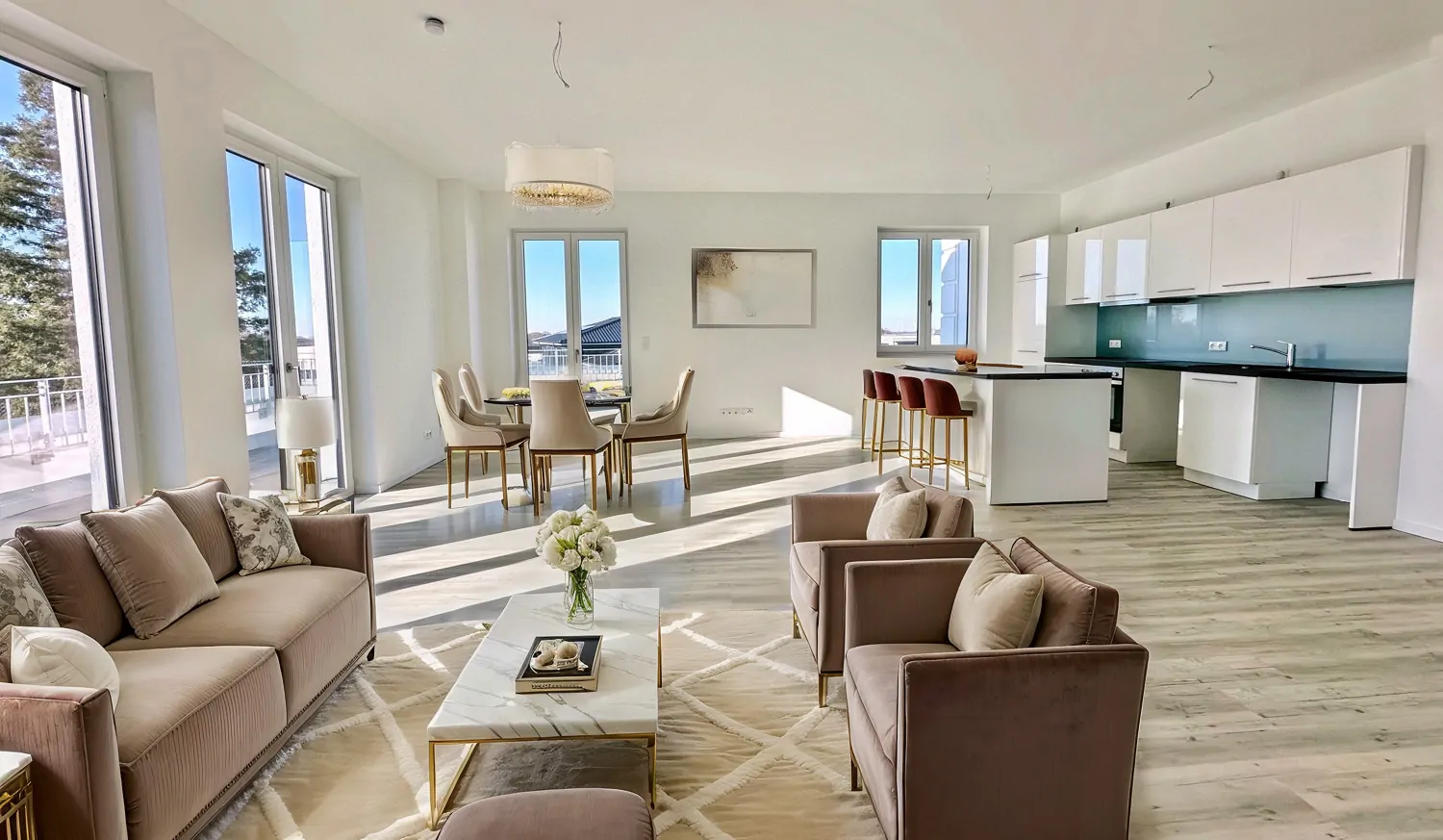 Wohn- Essbereich Möblierungsvorschlag