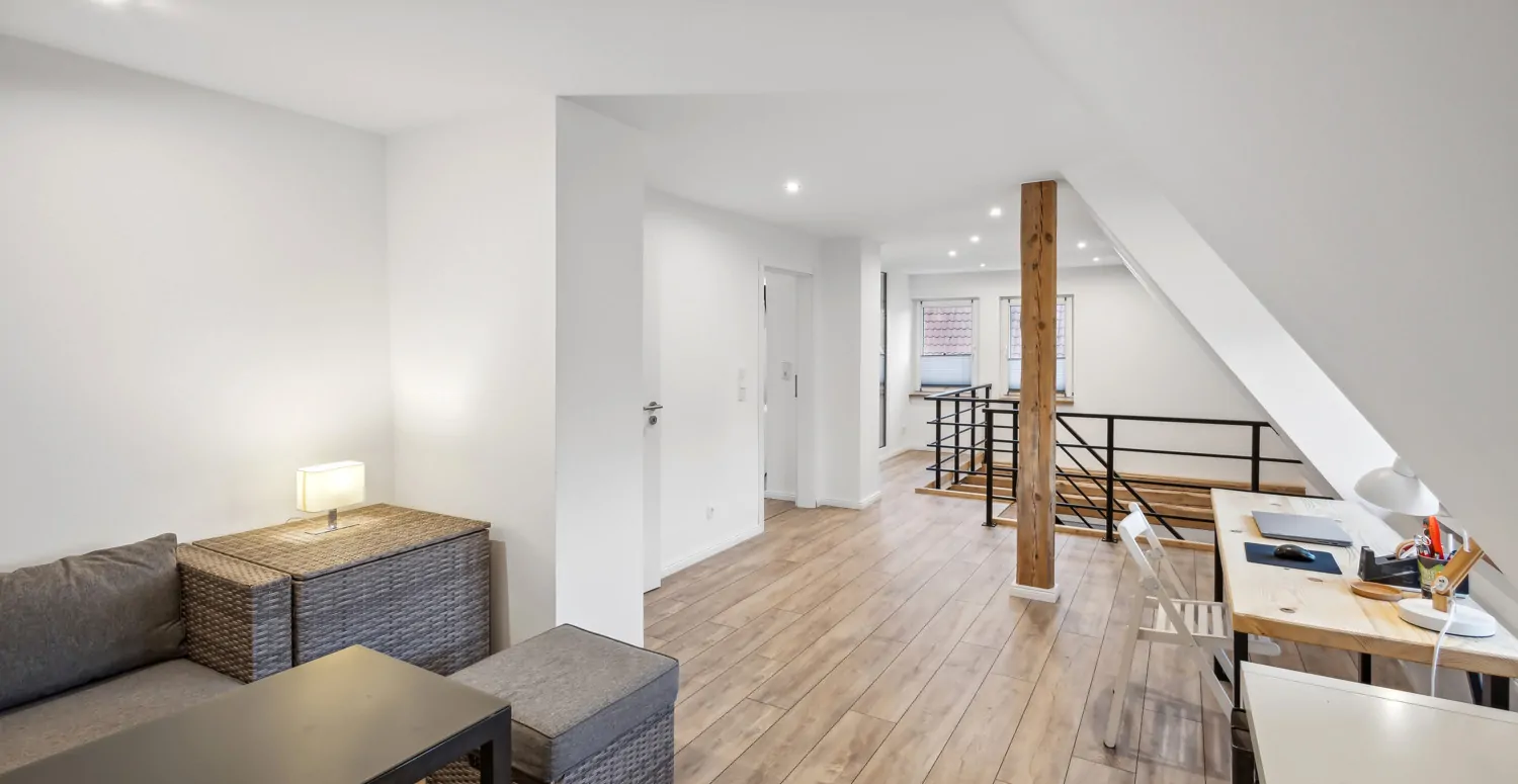 Galerie im Dachgeschoss Arbeitsbereich