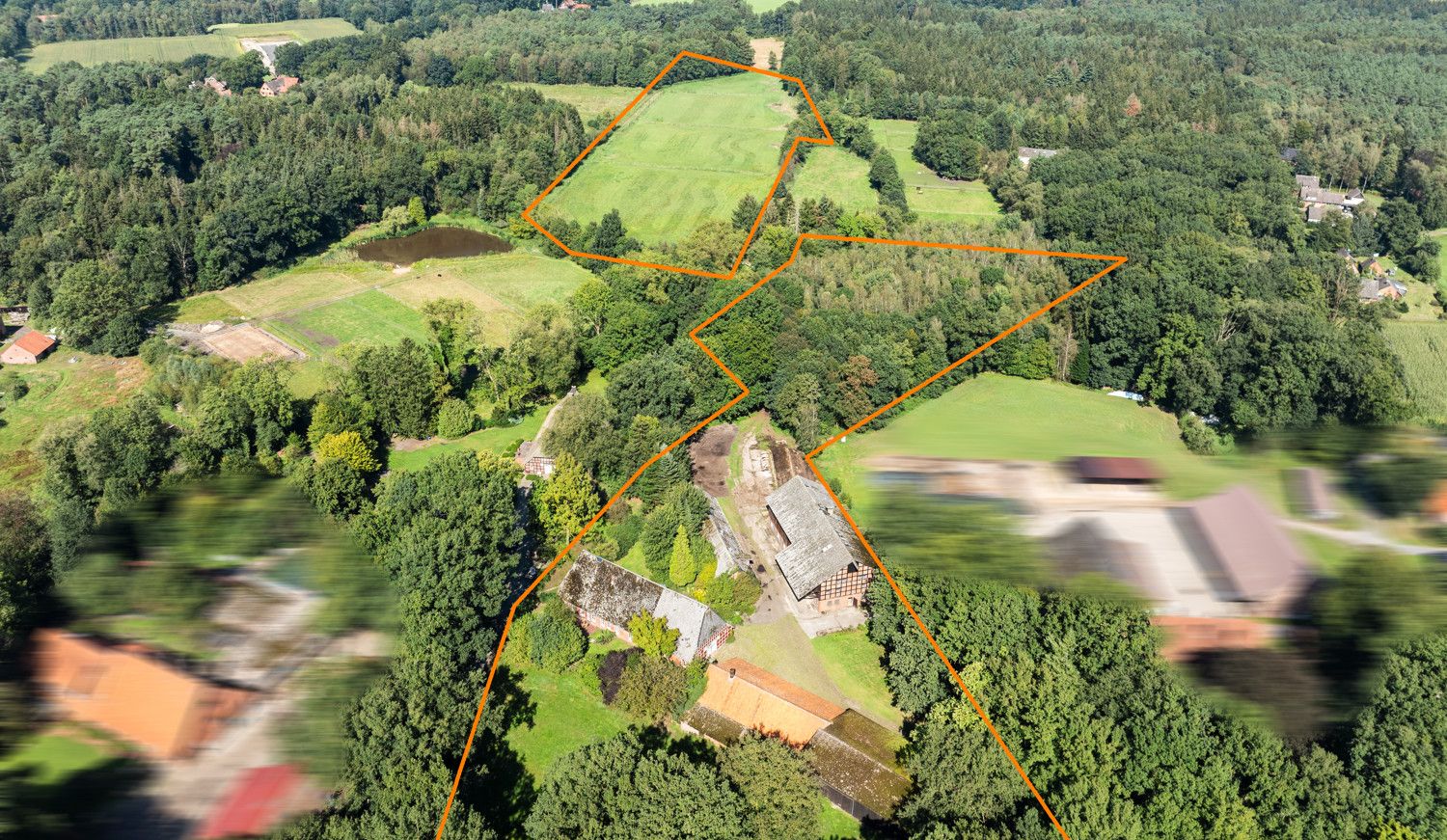 Luftbild Lage der Liegenschaften