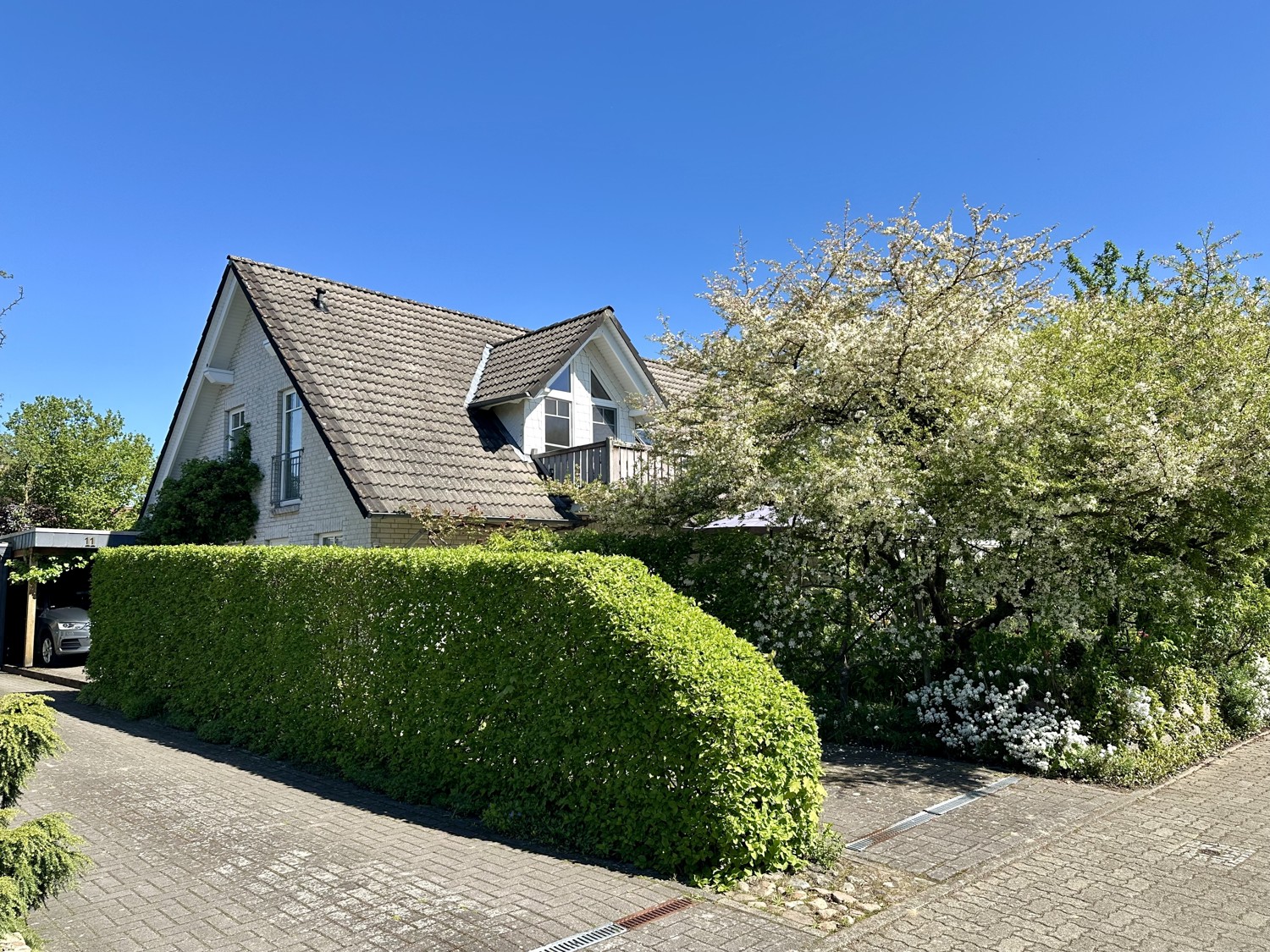 Blick zum Haus von der Strasse