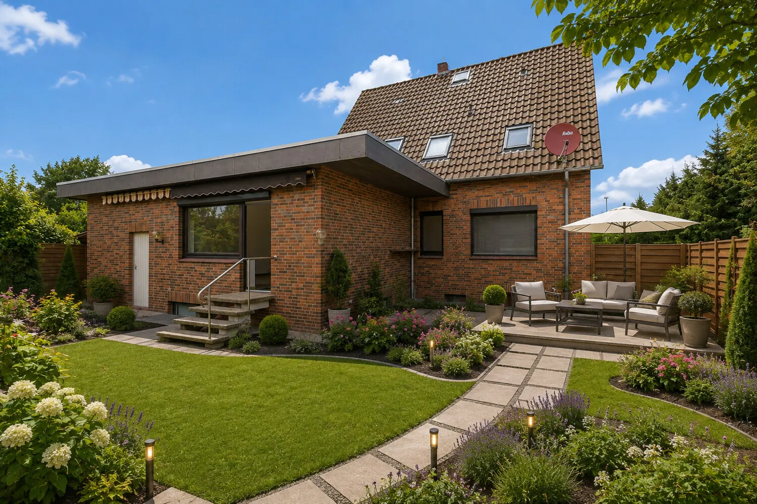 KI generierte Gartengestaltung