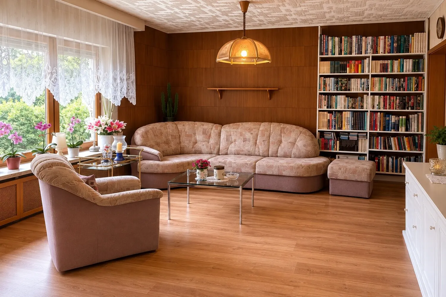 Wohnzimmer - Bildoptimierung mit KI
