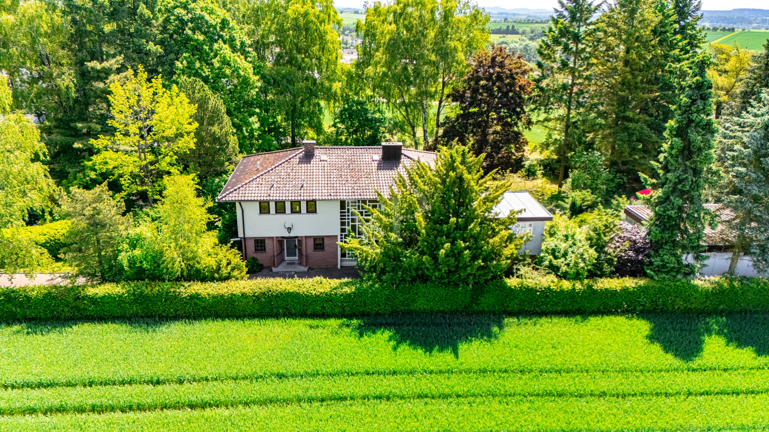 Luftansicht Villa