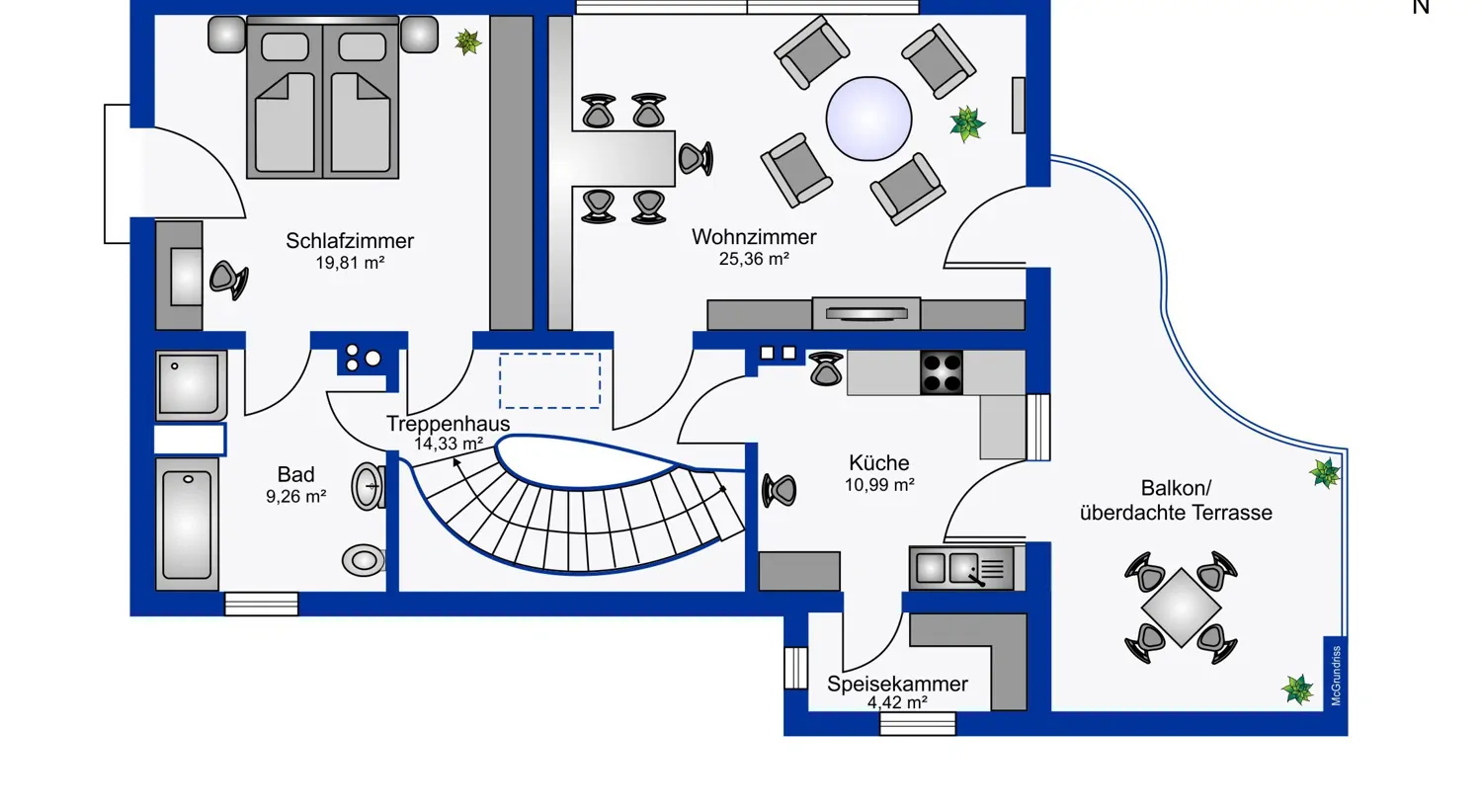 Grundriss Obergeschoss