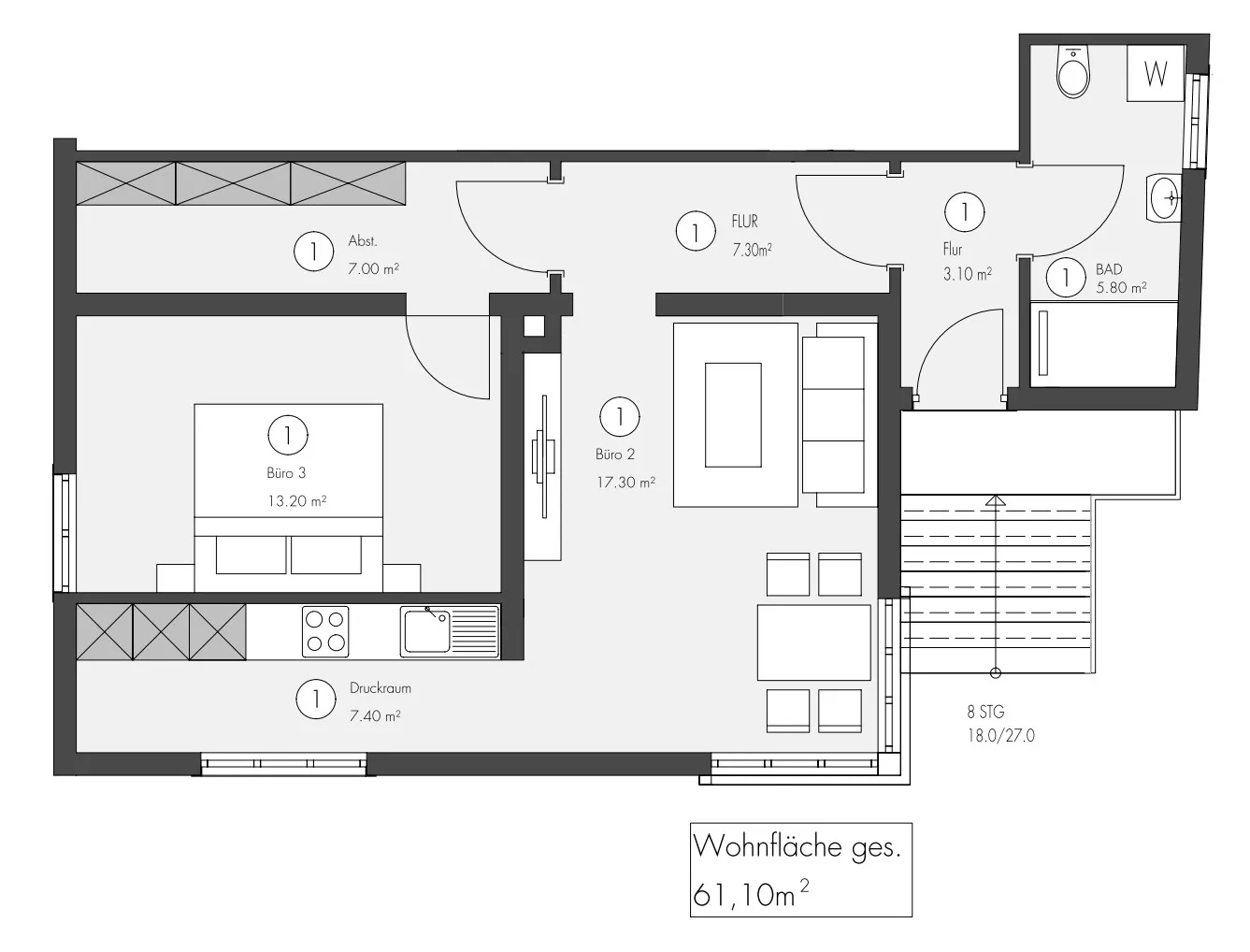 Neuwertiges Apartment im Zentrum