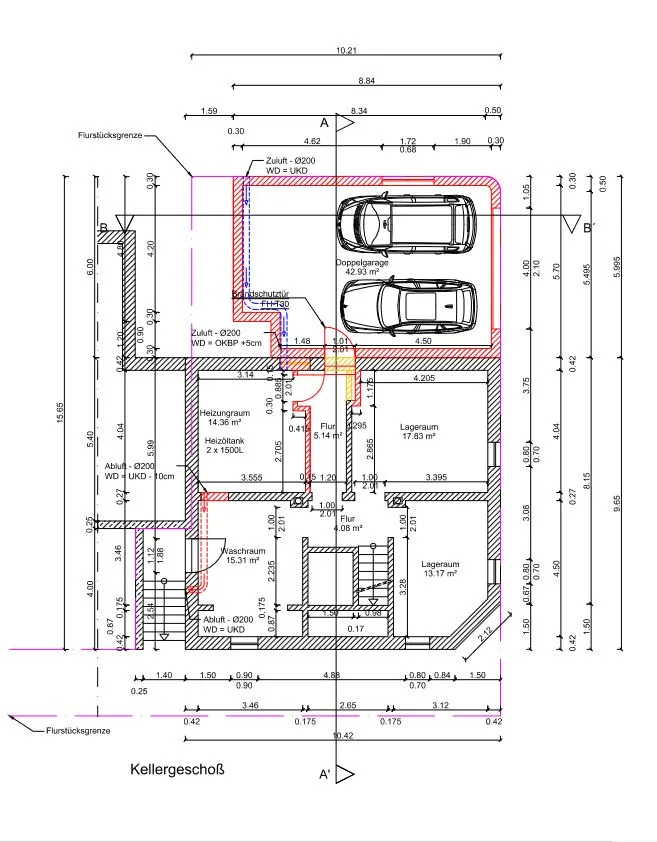 Grundriss Kellergeschoß