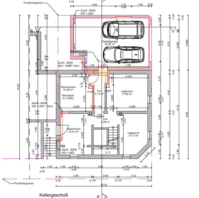 Grundriss Kellergeschoß