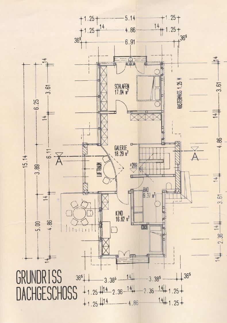 Grundriss Dachgeschoss für Exposé