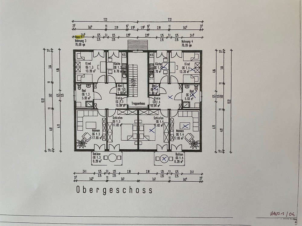 Grundriss Haus Nr. 20 OG links