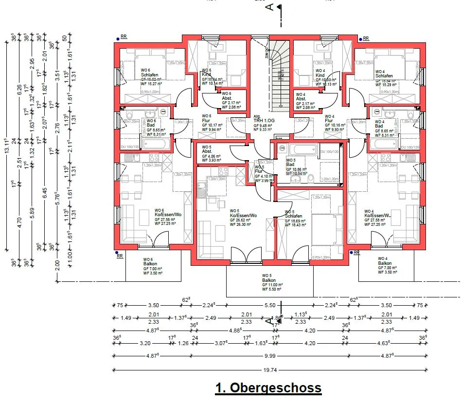 Grundriss 1. Obergeschoss