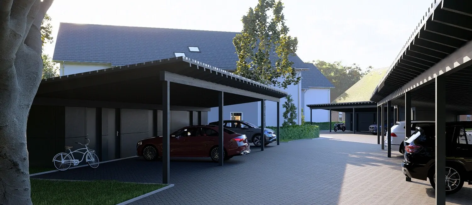 Nachhaltige und energieeffiziente 3 Zimmer Neubauwohnung mit gehobener Ausstattung, Balkon und 2 Carportstellplätzen