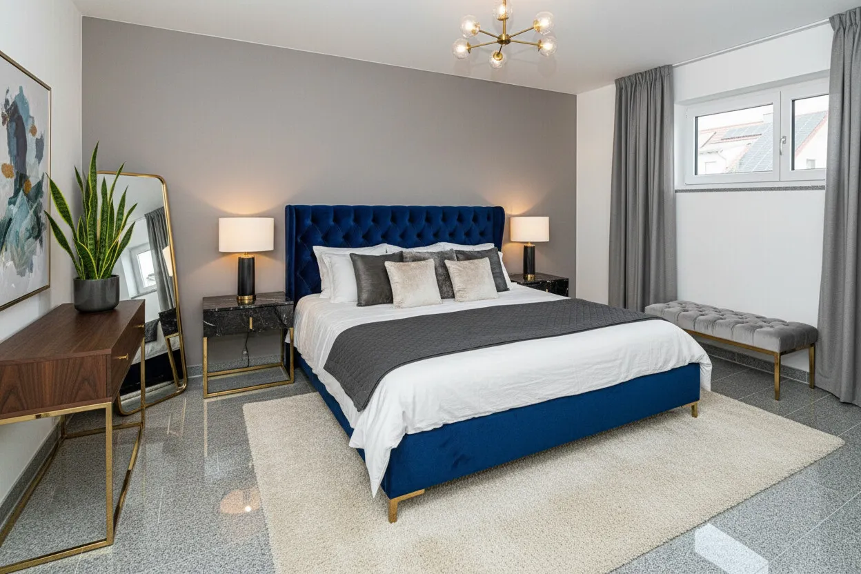 Beispielbild Einrichtung Schlafzimmer Ki-generiert