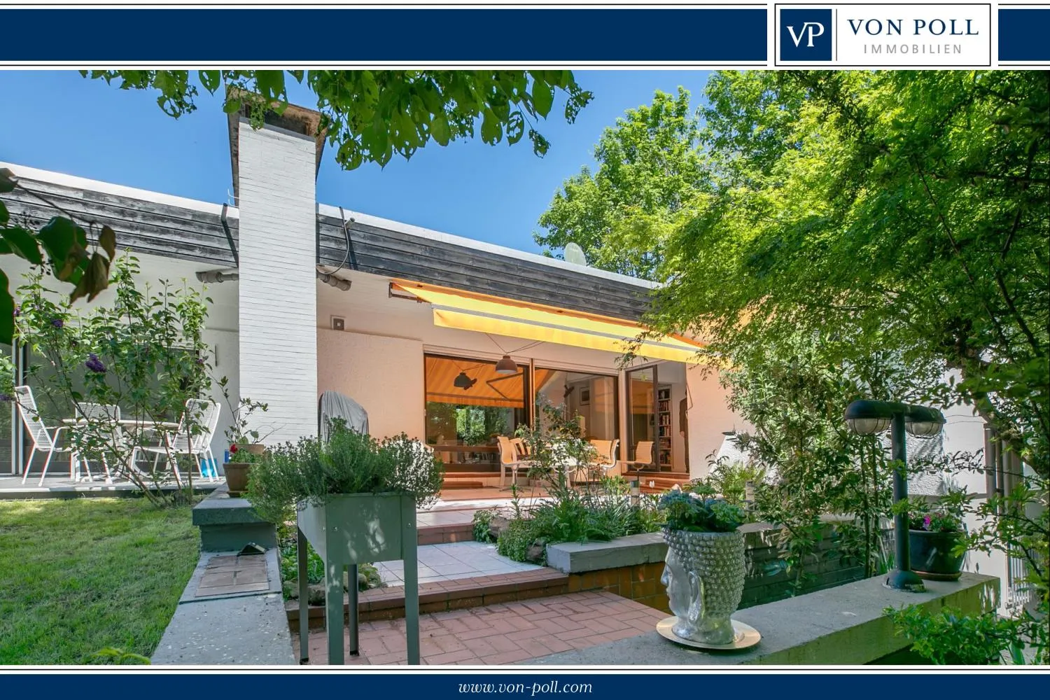 Sonnengarten-Bungalow, kernsaniert, smart home, Luft-Wärme-Pumpe, zentrale Rhein-Main-Lage, naturnah