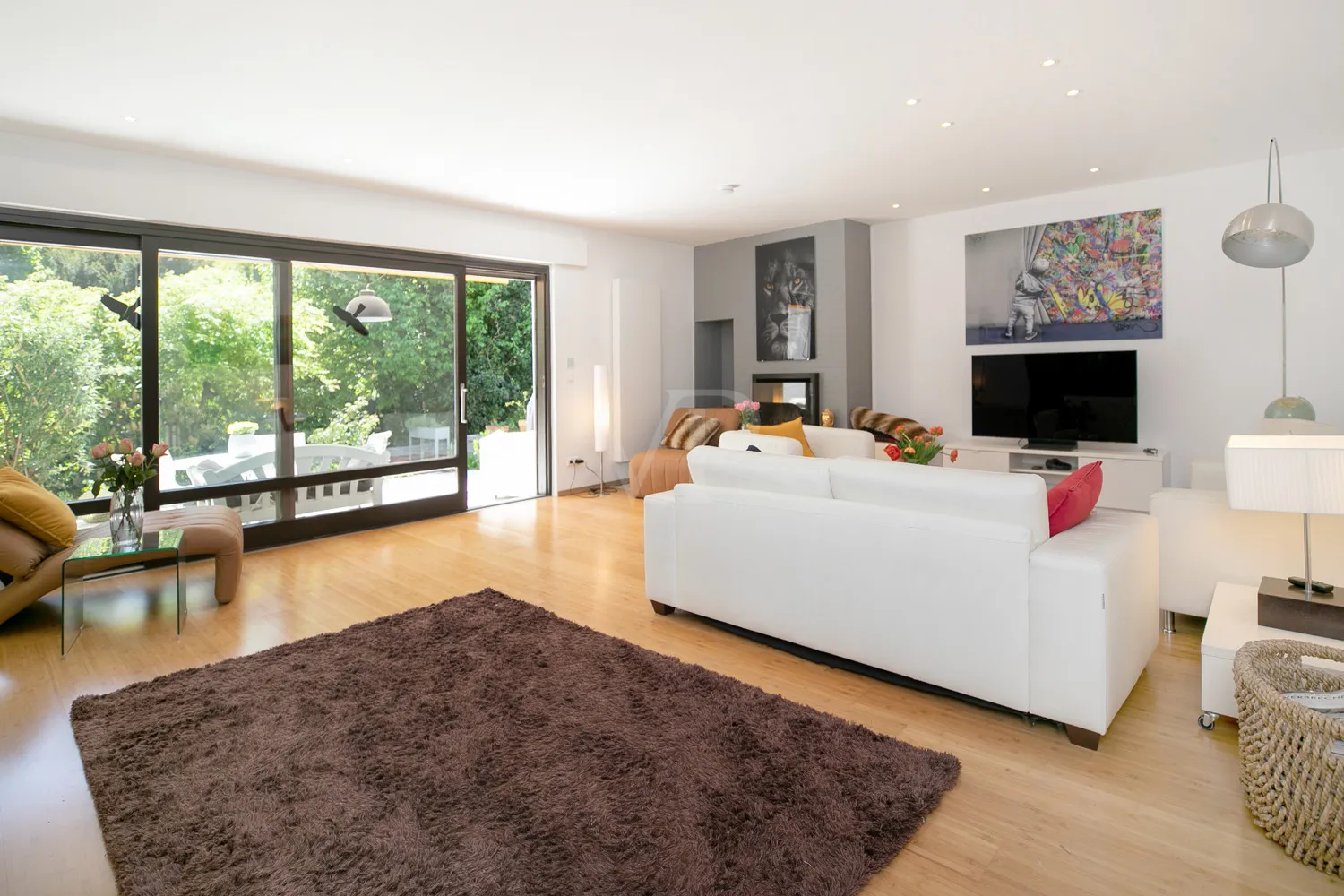 Wohnzimmer mit Terrassenzugang