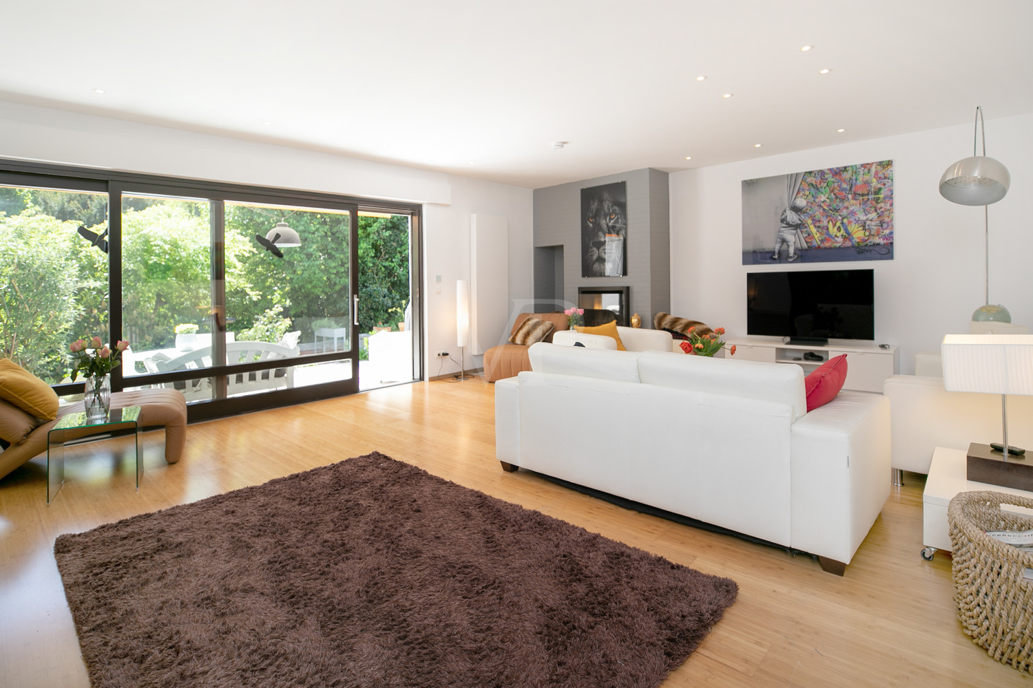 Wohnzimmer mit Terrassenzugang (I)