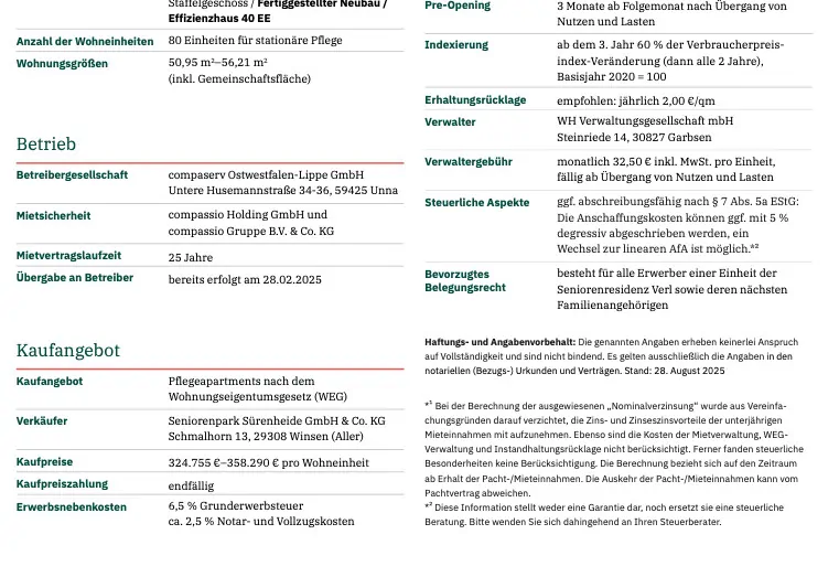 Allgemeine Infos zum Objekt