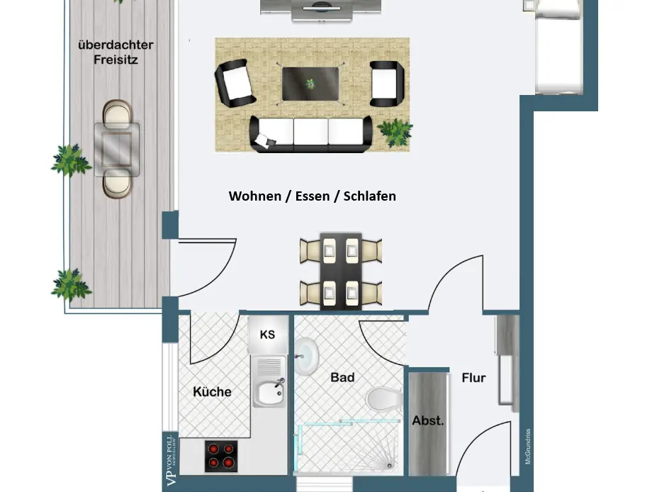 Gestaltungsvorschlag mit Schlafnische